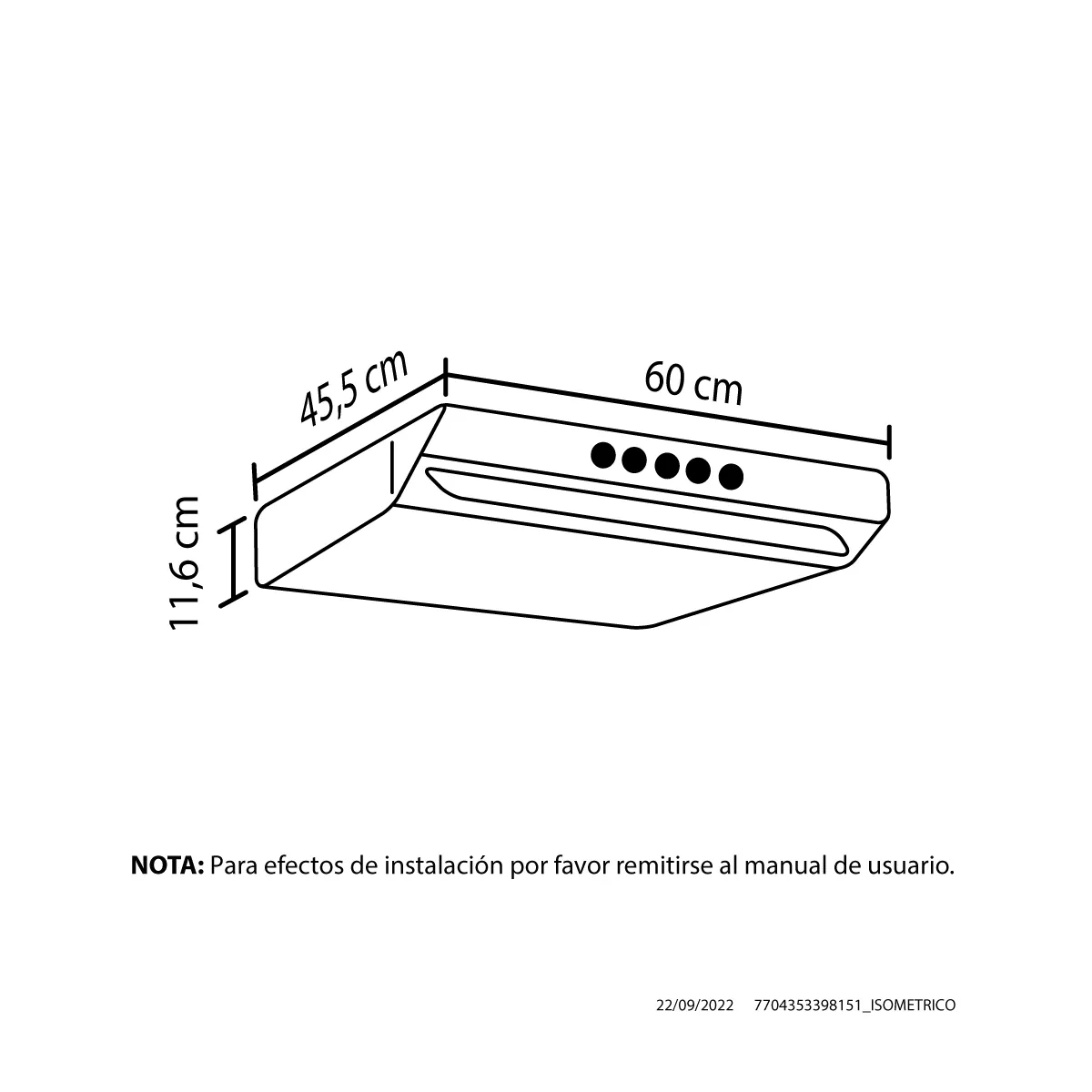 Campana CAMP KALA 60 3V INOX - Image 2